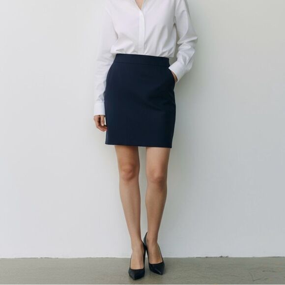 INC International Concepts Navy Mini Skirt - Picture 1 of 3
